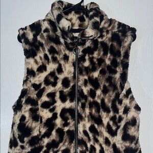 Ronnie Salloway Leopard Faux Fur Vest